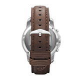 Fossil Grant Chronograph White Dial Brown Leather Strap Watch for Men - FS4735 Authentic Buy Shop Now