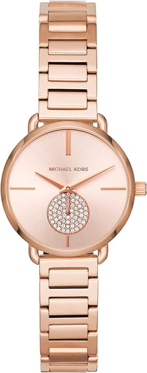 Michael Kors Portia Analog Quartz Rose Gold Dial Rose Gold Steel Strap Watch For Women - MK3839 Authentic Buy Shop Now