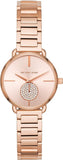 Michael Kors Portia Analog Quartz Rose Gold Dial Rose Gold Steel Strap Watch For Women - MK3839 Authentic Buy Shop Now