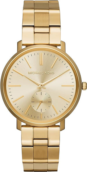 Michael Kors Jaryn Analog Quartz Gold Dial Gold Steel Strap Watch For Women - MK3500 Authentic Buy Shop Now