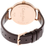 Calvin Klein Even Grey Dial Brown Leather Strap Watch for Women - K7B236G3 Authentic Buy Shop Now