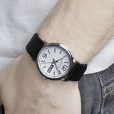 Marc Jacobs Fergus White Dial Black Leather Strap Watch for Men - MBM5076 Authentic Buy Shop Now