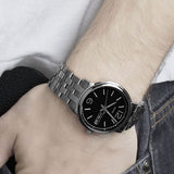 Marc Jacobs Fergus Black Dial Silver Steel Strap Watch for Men - MBM5075 Authentic Buy Shop Now