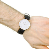 Daniel Wellington Classic Reading White Dial Black Leather Strap Watch For Women - DW00100041 Authentic Buy Shop Now