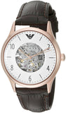 Emporio Armani Meccanico White Dial Brown Leather Strap Watch For Men - AR1920 Authentic Buy Shop Now