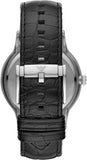 Emporio Armani Renato Analog Black Dial Black Leather Strap Watch For Men - AR8035 Authentic Buy Shop Now