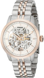 Fossil Townsman Automatic Skeleton White Dial Two Tone Steel Strap Watch for Men - ME3075 Authentic Buy Shop Now