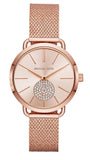 Michael Kors Portia Rose Gold Dial Rose Gold Mesh Bracelet Watch for Women - MK3845 Authentic Buy Shop Now