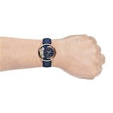 Fossil Townsman Twist Skeleton Blue Dial Blue Leather Strap Watch for Men - ME1138 Authentic Buy Shop Now