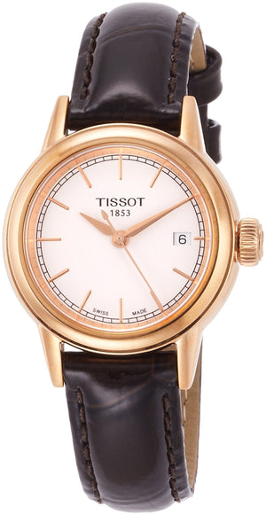 Tissot Carson Lady Steel Quartz Brown Leather Strap Watch For Women - T085.210.36.011.00 Authentic Buy Shop Now