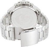 Diesel Mega Chief Chronograph White Dial Silver Steel Strap Watch For Men - DZ4477 Authentic Buy Shop Now