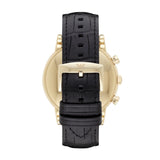 Emporio Armani Luigi Chronograph Black Dial Black Leather Watch For Men - AR1917 Authentic Buy Shop Now