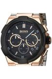 Hugo Boss Supernova Black Dial Two Tone Steel Strap Watch for Men - 1513358 Authentic Buy Shop Now