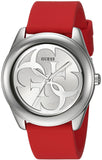 Guess G-Twist Silver Dial Red Rubber Strap Watch for Women - W0911L9 Authentic Buy Shop Now
