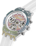 Guess Glitz Pride Limited Edition White Dial White Rubber Strap Watch for Women - GW0407L4 Authentic Buy Shop Now