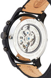 Fossil Grant Automatic Black Dial Black Leather Strap Watch for Men - ME3028 Authentic Buy Shop Now