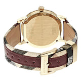 Burberry The City Gold Dial Orange Leather Strap Watch for Women - BU9017 Authentic Buy Shop Now