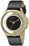 Marc Jacobs Tether Black Dial Black Leather Strap Watch for Women - MBM1376 Authentic Buy Shop Now