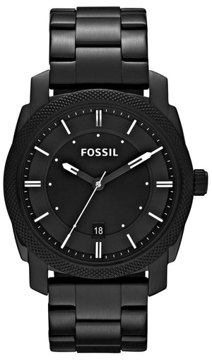 Fossil Machine Black Dial Black Steel Strap Watch for Men - FS4775 Authentic Buy Shop Now