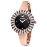 Swarovski Crystal Rose Black Dial Rose Gold Steel Strap Watch for Women - 5484050 Authentic Buy Shop Now