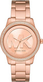 Michael Kors Tibby Quartz Rose Gold Dial Rose Gold Steel Strap Watch For Women - MK6880 Authentic Buy Shop Now