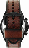 Fossil Bronson Chronograph Black Dial Brown Leather Strap Watch for Men - FS5856 Authentic Buy Shop Now
