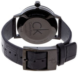 Calvin Klein Post Minimal Black Dial Black Leather Strap Watch for Men - K7621401 Authentic Buy Shop Now
