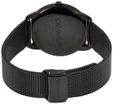 Calvin Klein Minimal Black Dial Black Mesh Bracelet Watch for Men - K3M214X1 Authentic Buy Shop Now