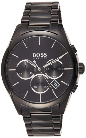 Hugo Boss Onyx Black Dial Black Steel Strap Watch for Men - 1513365 Authentic Buy Shop Now