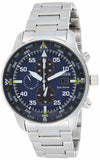 Citizen Eco Drive Chronograph Blue Dial Silver Stainless Steel Watch For Men - CA0690-88L Authentic Buy Shop Now