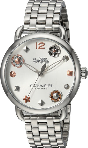 Coach Delancey White Dial Stainless Steel Watch For Women - 14502810 Authentic Buy Shop Now