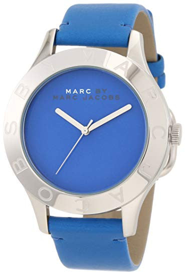 Marc Jacobs Blade Blue Dial Blue Leather Strap Watch for Women - MBM1202 Authentic Buy Shop Now