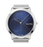 Calvin Klein Minimal Blue Dial Silver Mesh Bracelet Watch for Women - K3M2212N Authentic Buy Shop Now