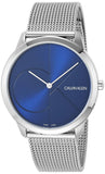 Calvin Klein Minimal Blue Dial Silver Mesh Bracelet Watch for Men - K3M2112N Authentic Buy Shop Now