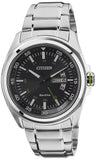 Citizen Eco Drive Urban Black Dial Silver Stainless Steel Watch For Men - AW0020-59EB Authentic Buy Shop Now