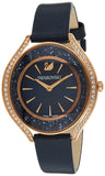 Swarovski Crystalline Aura Blue Dial Blue Leather Strap Watch for Women - 5519447 Authentic Buy Shop Now