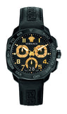 Versace Dylos Chronograph Black Dial Black Rubber Strap Watch for Men - VQC020015 Authentic Buy Shop Now