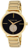 Michael Kors Portia Black Dial Gold Steel Strap Watch for Women - MK3788 Authentic Buy Shop Now