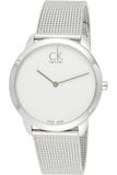 Calvin Klein Minimal Silver Dial Silver Mesh Bracelet Watch for Men - K3M211Y6 Authentic Buy Shop Now
