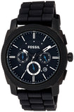 Fossil Machine Chronograph Black Dial Black Silicone Strap Watch for Men - FS4487 Authentic Buy Shop Now