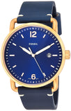 Fossil The Commuter Blue Dial Blue Leather Strap Watch for Men - FS5274 Authentic Buy Shop Now
