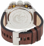 Diesel BAMF Chronograph Beige Dial Brown Leather Strap Watch For Men - DZ7343 Authentic Buy Shop Now