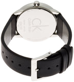 Calvin Klein Minimal Silver Dial Black Leather Strap Watch for Women - K3M221C6 Authentic Buy Shop Now