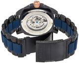 Fossil Modern Machine Automatic Skeleton Blue Dial Two Tone Steel Strap Watch for Men - ME3133 Authentic Buy Shop Now