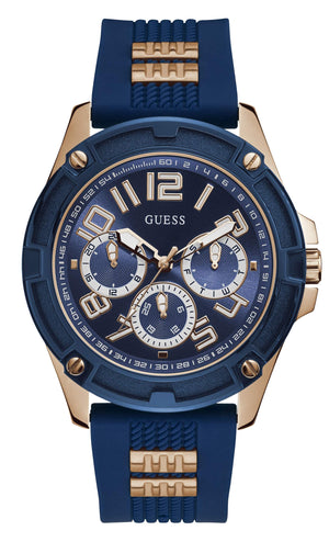 Guess Delta Blue Dial Blue Silicone Strap Watch for Men - GW0051G3 Authentic Buy Shop Now
