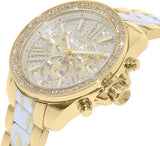 Michael Kors Wren Diamonds Gold Dial Two Tone Steel Strap Watch for Women - MK6157 Authentic Buy Shop Now