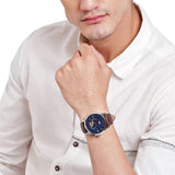 Fossil Townsman Automatic Blue Dial Brown Leather Strap Watch for Men - ME3110 Authentic Buy Shop Now