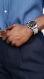 Emporio Armani Giovanni Chronograph Black Dial Silver Steel Strap Watch For Men - AR11208 Authentic Buy Shop Now