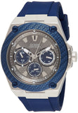 Guess Legacy Grey Dial Blue Silicone Strap Watch For Men - W1049G1 Authentic Buy Shop Now