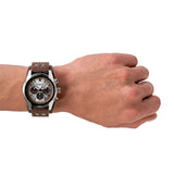 Fossil Coachman Chronograph Silver Dial Brown Leather Strap Watch for Men - CH2565 Authentic Buy Shop Now